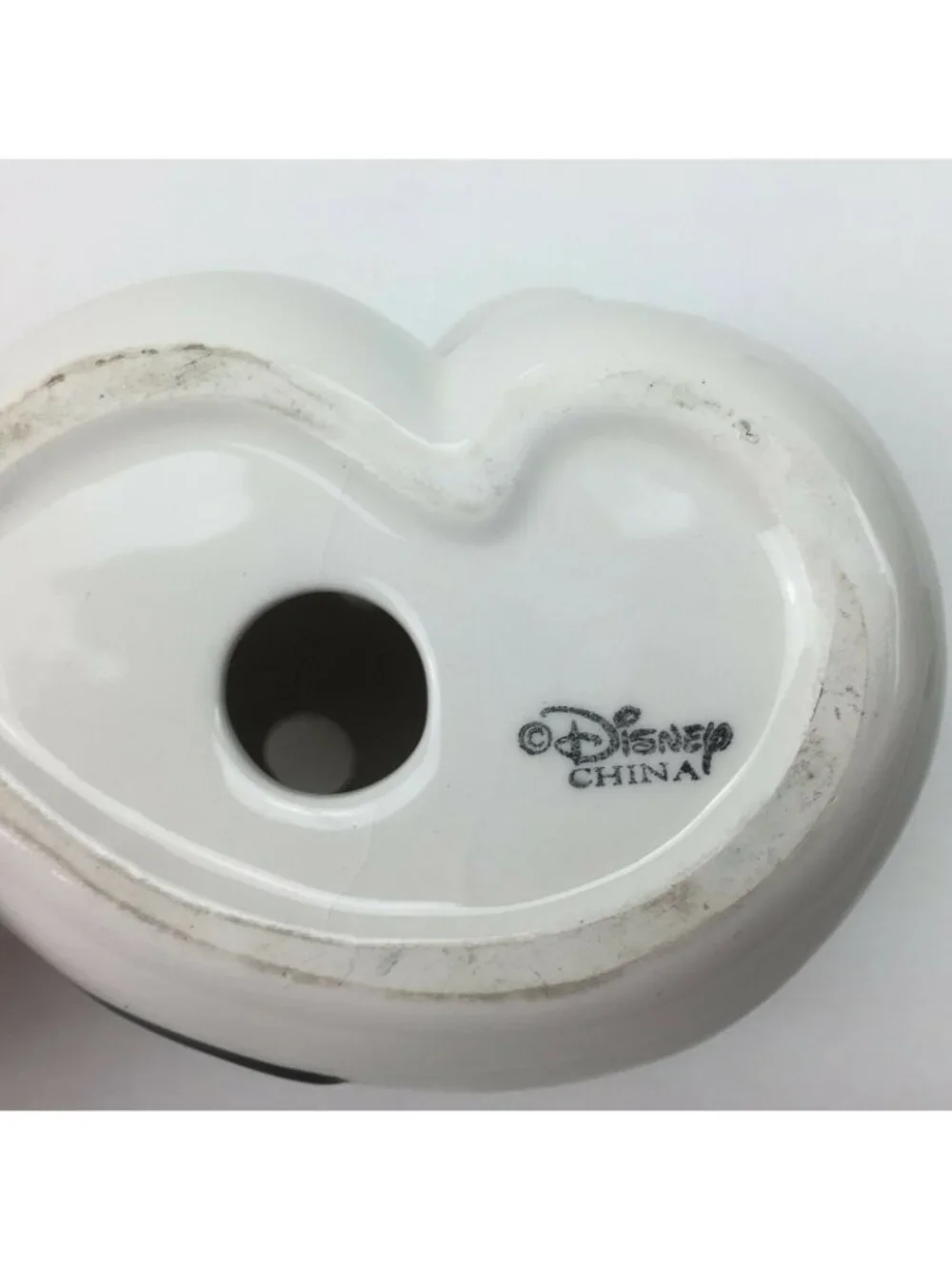 Disney Scattered Mickey Mouse Parts White Ceramic Glove 4 Toothbrush Holder